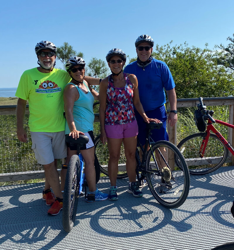 Parkinson's and Exercise - Photo of author and his family on a bike ride in DE