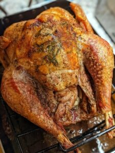 Parkinson's Diet - photo of a Thanksgiving Turkey ready to serve for a discussion on lean proteins.